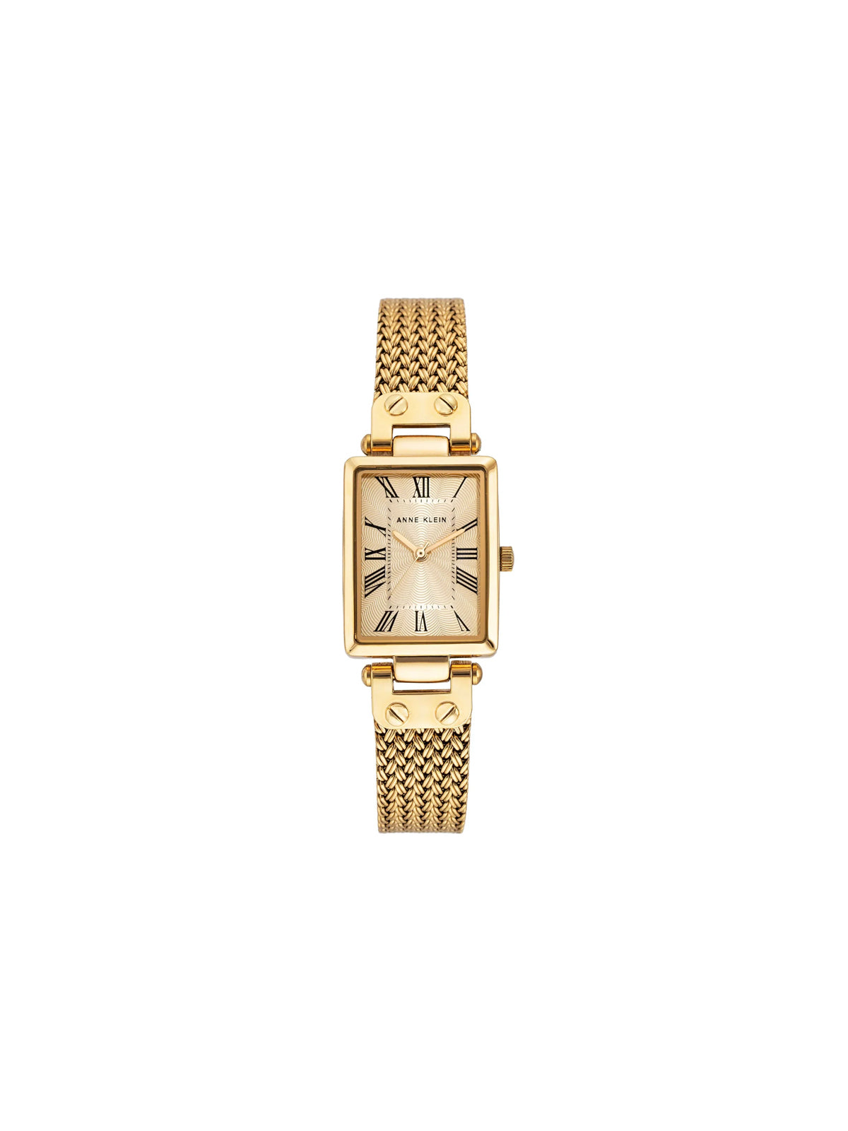 Anne Klein Rectangular Case Mesh Bracelet Watch