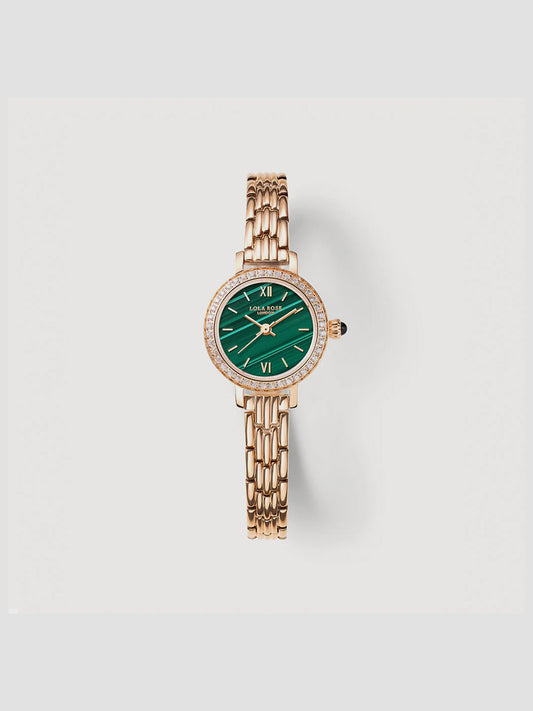 Malachite Watch With Zircon